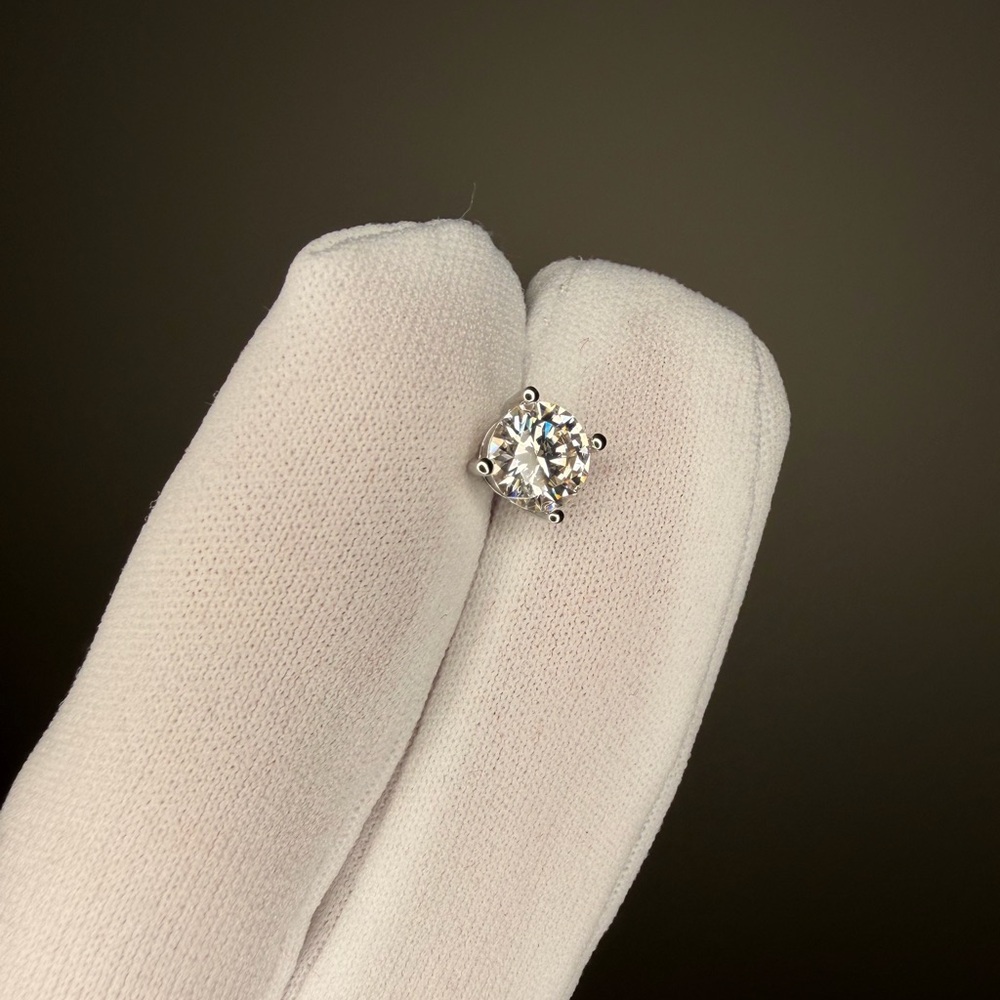 Classic Round Simulated Diamond Stud Earrings - W… - image 3